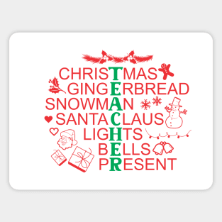 Teacher Christmas Present 2 - Xmas Gift Magnet